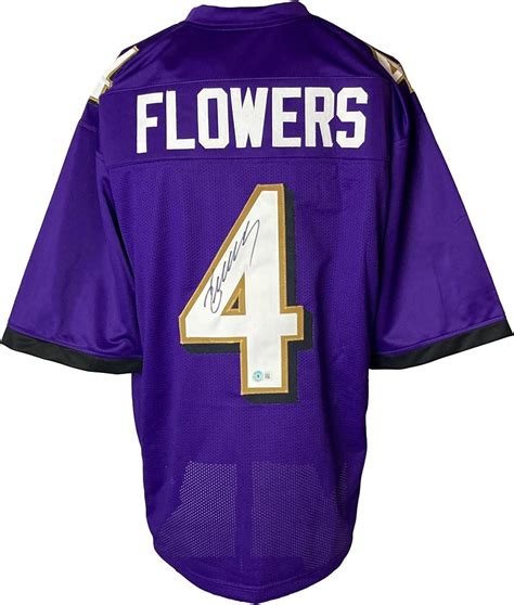 Zay Flowers Signed Custom Purple Pro-Style Football Jersey BAS ITP at ...