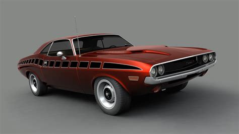 3D dodge challenger rt 1969 model - TurboSquid 1622858