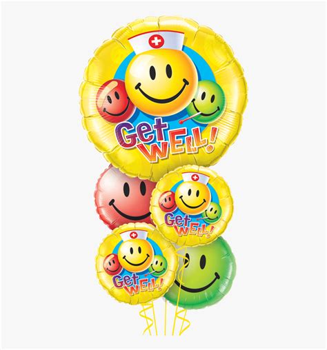 Get Well Soon Smiley Face Clipart , Png Download - Balon Wracaj Do ...