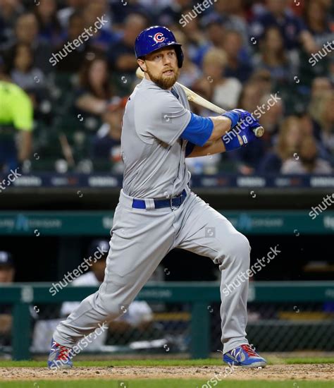 Chicago Cubs Ben Zobrist Bats Against Editorial Stock Photo - Stock ...