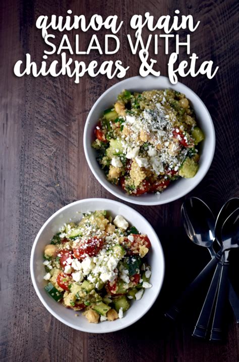 QUINOA GRAIN SALAD WITH CHICKPEAS AND FETA | cait's plate