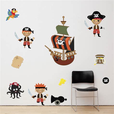 pirates boys wall stickers by mirrorin | notonthehighstreet.com