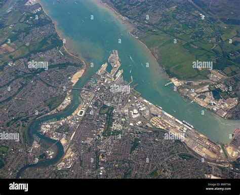 Southampton, aerial view of Southampton, Hampshire, Britain, UK Stock ...