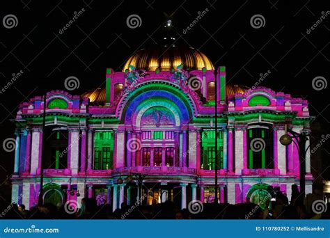 Night Show at Palacio De Bellas Artes, Mexico City, Mexico Editorial ...