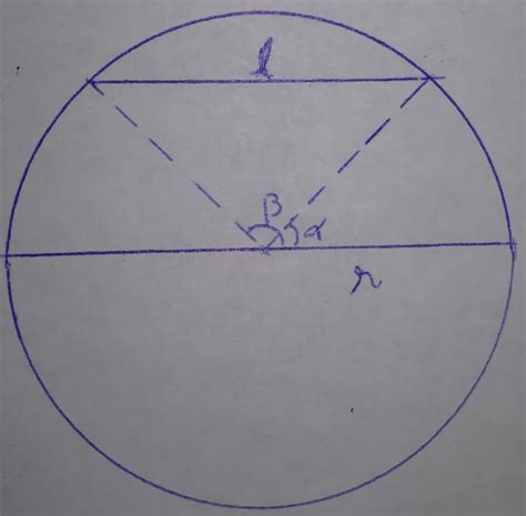 geometry - Calculate angle between a chord and the circle's origin ...