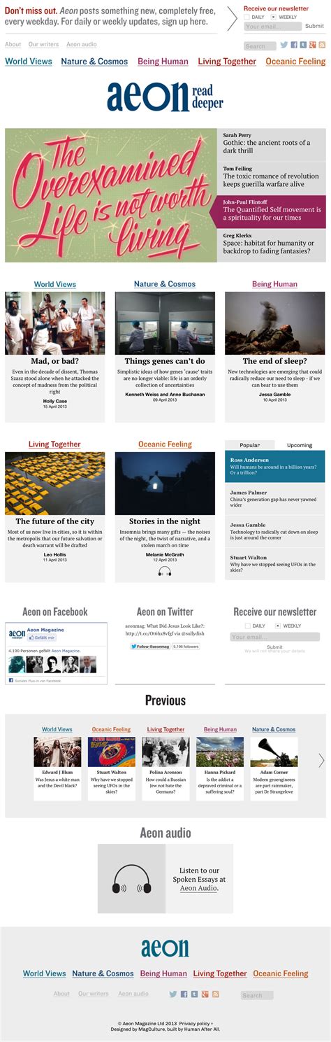 Aeon magazine - Fonts In Use