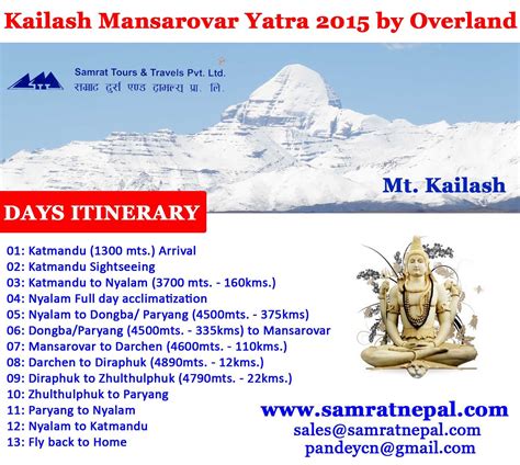 Kailash Mansarovar Yatra 2015 Packages "Please Request your Price" | Kailash mansarovar, Explore ...