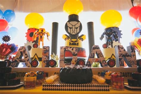 Kara's Party Ideas Transformers 4th Birthday Party | Kara's Party Ideas