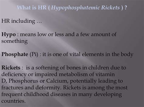 Hypophosphatemic Rickets