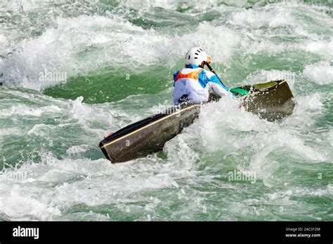 kayak race in the rapids Stock Photo - Alamy