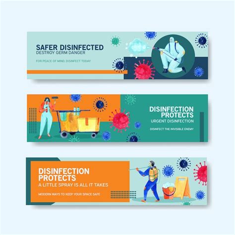 Free Vector | Set of coronavirus safety banners