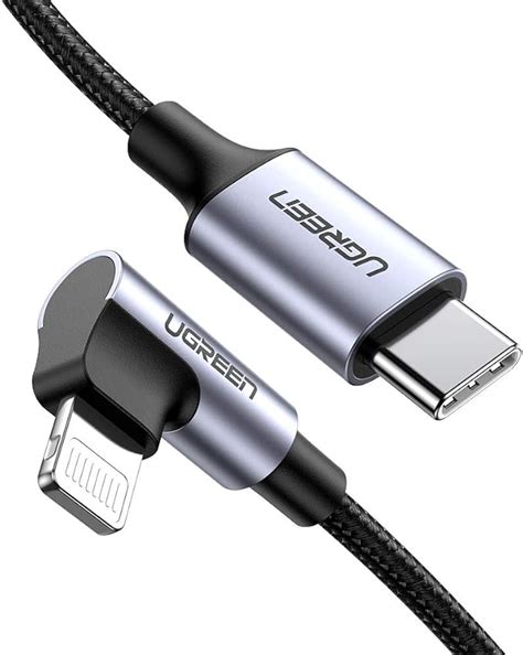 UGREEN USB C to Lightning Cable Right Angle MFi: Amazon.co.uk: Electronics