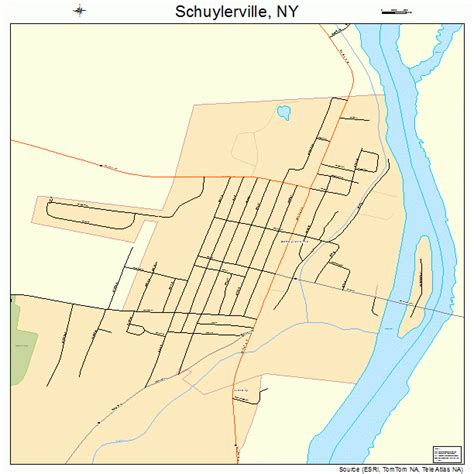 Schuylerville New York Street Map 3665750