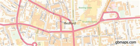 Bedford Vector Street Map