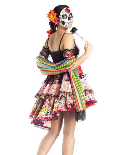 Day Of The Dead Mexican Holiday Adult Womens Halloween Costume | eBay