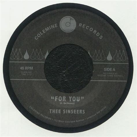 THEE SINSEERS - For You Vinyl at Juno Records.