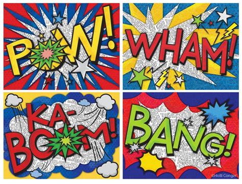 Fayston Elementary Art: Onomatopoiea Words inspired by Pop Artist Roy Lichtenstein