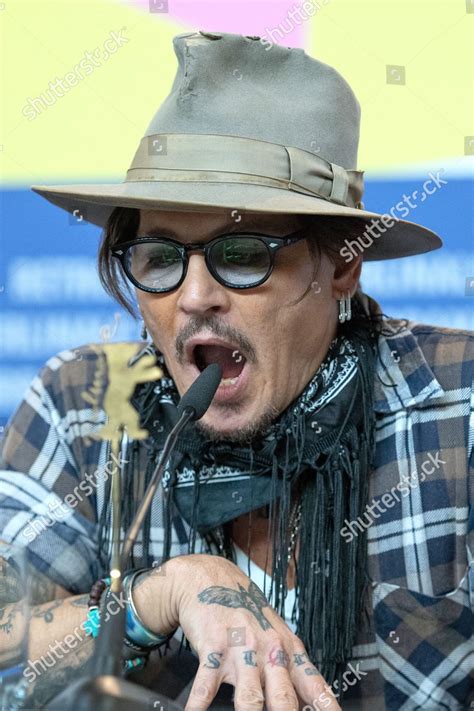 Johnny Depp Attending Minamata Press Conference Editorial Stock Photo ...