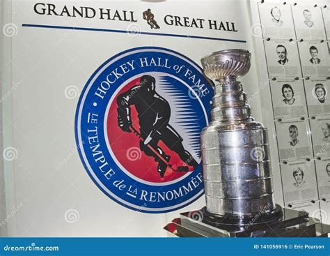 NHL Hockey Hall of Fame and Stanley Cup in Great Hall Editorial Photo ...