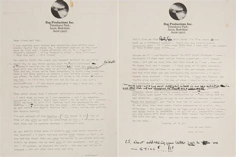 John Lennon’s angry letter to Paul McCartney, after Beatles break-up, auctioned for $30,000 ...