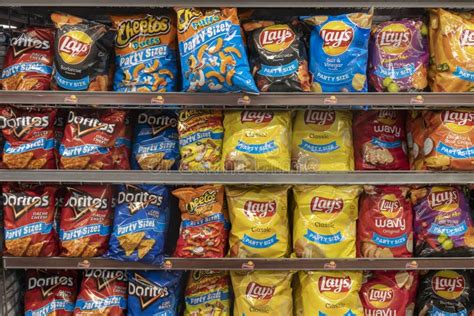 Frito Lay Potato and Snack Chip Display. Frito-Lay is a Subsidiary of ...