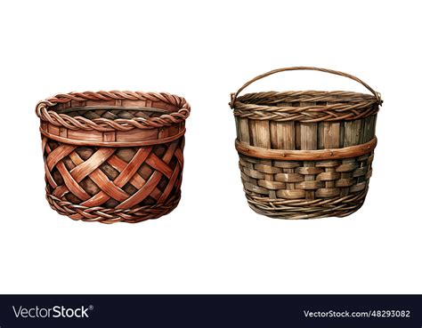 Basket clipart isolated Royalty Free Vector Image