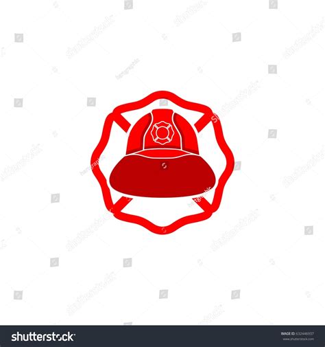 Fire Fighter Rescue Helmet Logo Stock Vector (Royalty Free) 632446937 ...