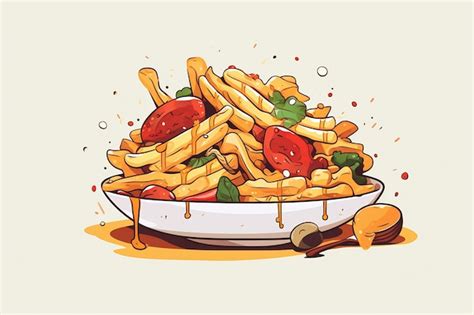 Premium AI Image | Food simple illustration