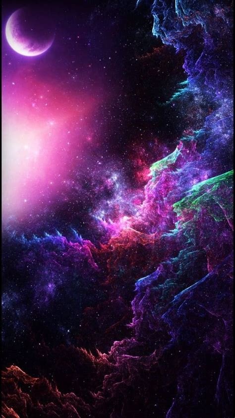 Neon Galaxy, clouds, cosmos, live, purple, solar, space, stars, HD ...