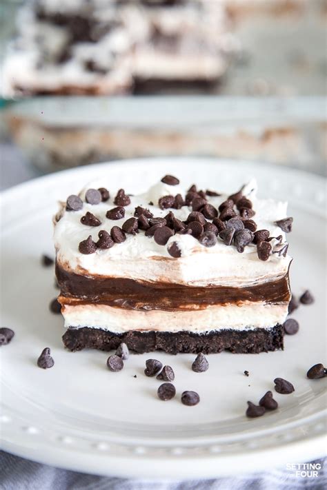 Easy Chocolate Lasagna - No Bake Dessert - Setting For Four Interiors