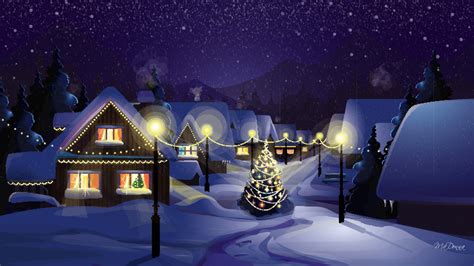 Christmas Village Background - WallpaperSafari