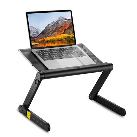 Adjustable Laptop Stand for Bed/Desk/Sofa, SUVANE Foldable Laptop Desk, Ergonomic Laptop Holder ...