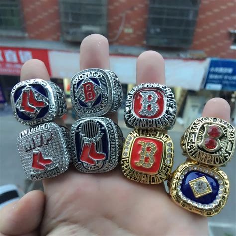 1Set 8pcs Boston Red Sox World Series Championship Ring Gifts For Men !!-in Rings from Jewelry ...