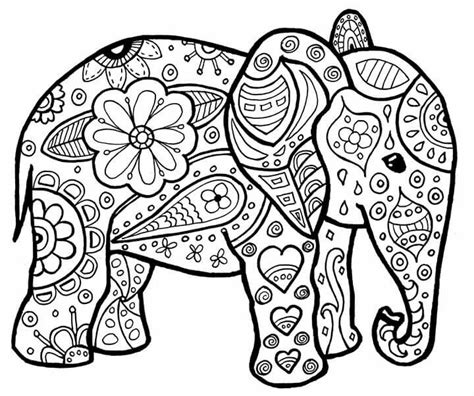 Elephant | Elephant coloring page, Mandala coloring pages, Animal ...