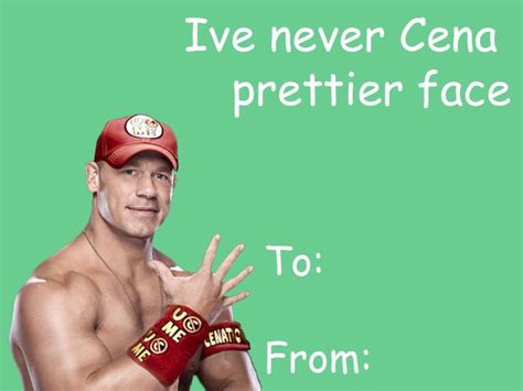 John Cena | Funny valentines cards, Valentines day memes, Funny ...