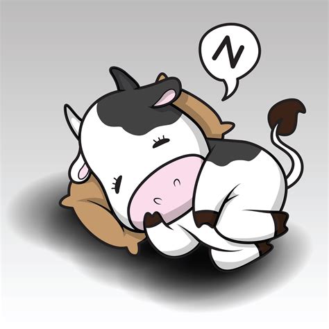 cute sleep cow cartoon - Download Free Vectors, Clipart Graphics & Vector Art