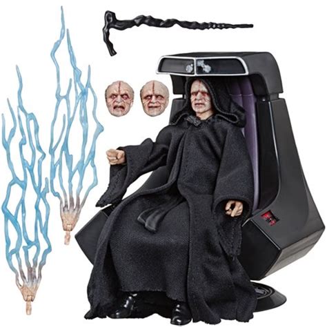 Star Wars The Black Series Emperor Palpatine Action Figure with Throne ...