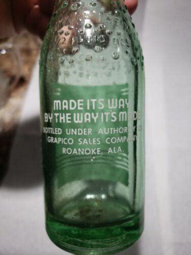 Vintage 1948 Grapico ACL Soda Bottle Roanoke Alabama | #4555625110