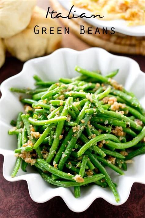 Italian Green Beans Recipe with Parmesan Cheese and Bread Crumbs