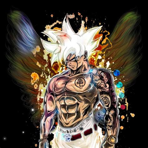 Drip Goku + angelic wings + evil aura + DragonBalls fusion | Dragon ball super artwork, Dragon ...