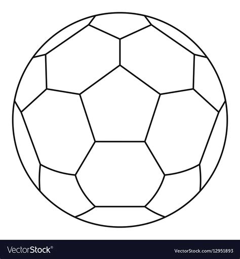 Soccer ball icon outline style Royalty Free Vector Image