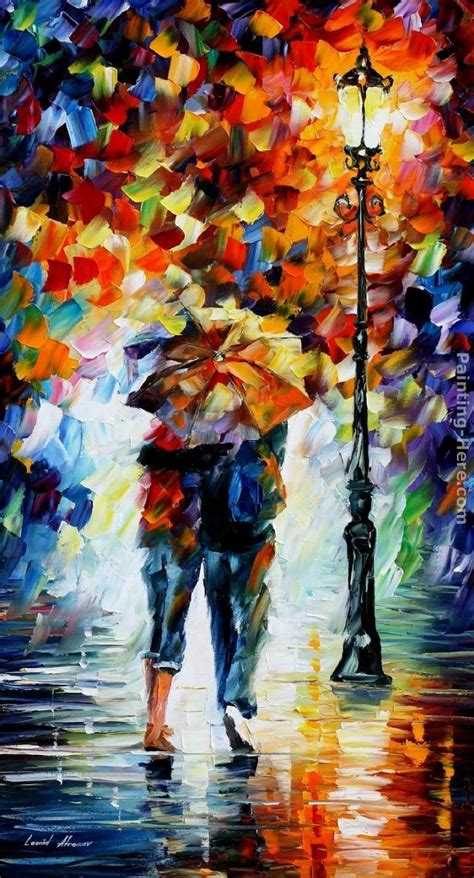 Leonid Afremov BONDED BY THE RAIN 50% off - ArtExpress.ws