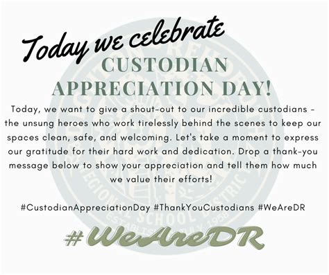 Happy Custodian Appreciation Day! | Dighton-Rehoboth Regional School District