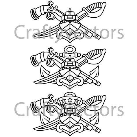 Navy SWCC Special Warfare Combatant Crew Badge Vector File | Etsy