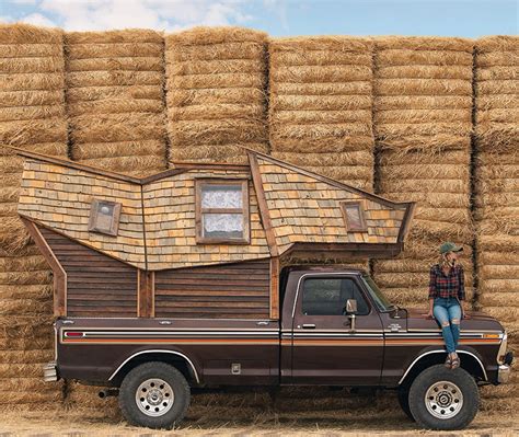 this wanderlust-arousing, tiny truck cabin is built on top of a 1979 pickup