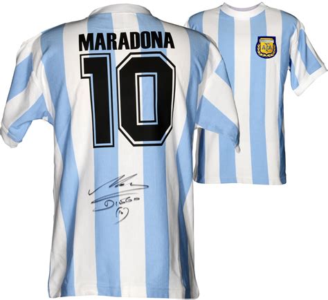 Authentic Autographed Soccer Jerseys - Framed Diego Maradona Argentina ...