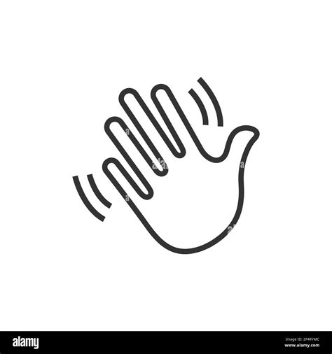 Hand Wave Clipart Black And White