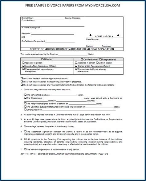 Divorce Forms Colorado - Form : Resume Examples #QJ9emnZ9my