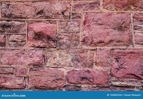 Old Rough Red Stone and Tuckpointing Masonry Wall Background Stock Photo - Image of stone ...