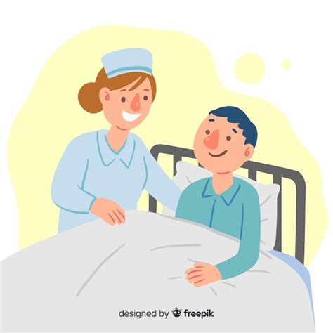 Free Vector | Hand drawn nurse helping patient